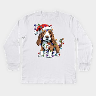 Christmas Puppy Kids Long Sleeve T-Shirt